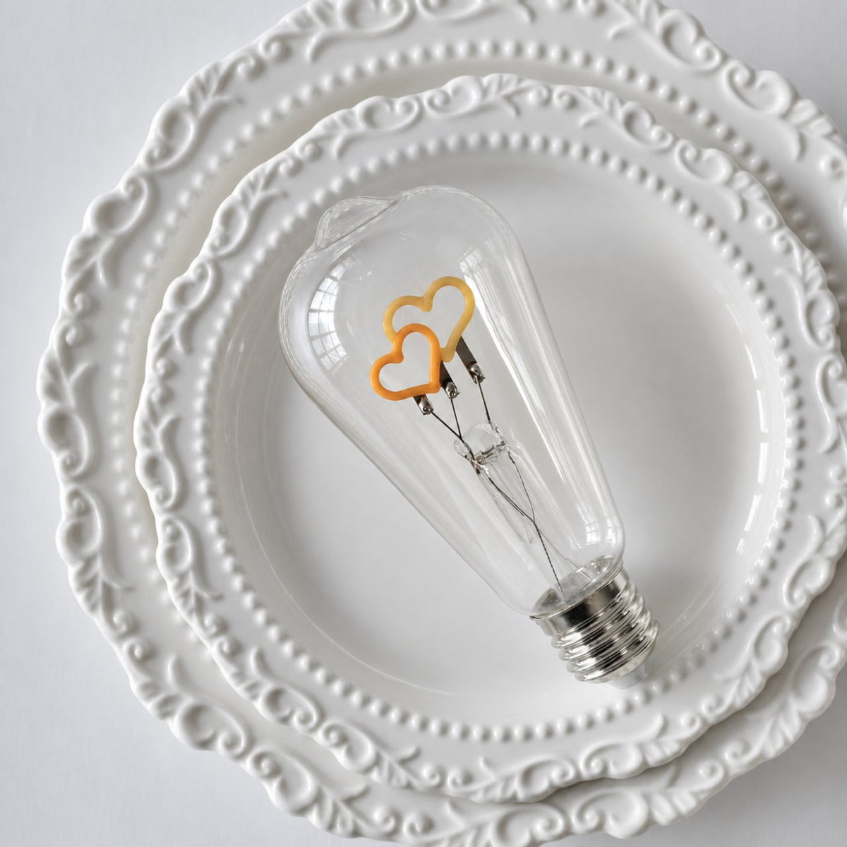 Heart-shaped Wick Light Bulb