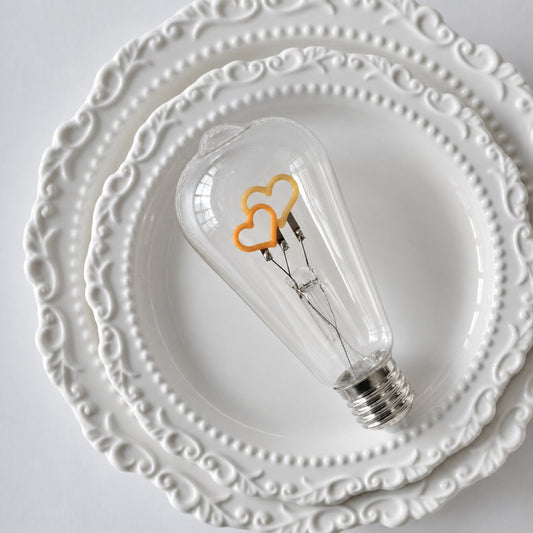 Heart-shaped Wick Light Bulb