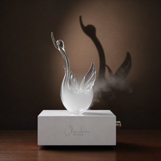 Crystal Swan Aroma Glass Bulb